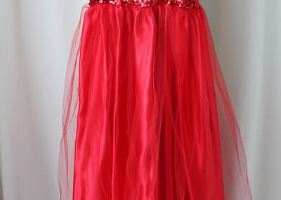 robe fillette rouge